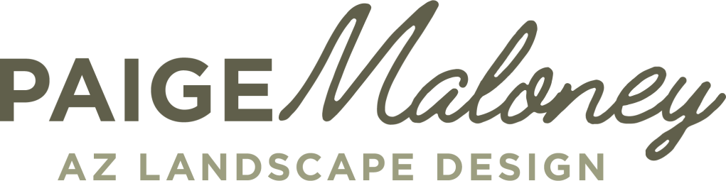 Logo for Paige Maloney, Arizona landscape designer