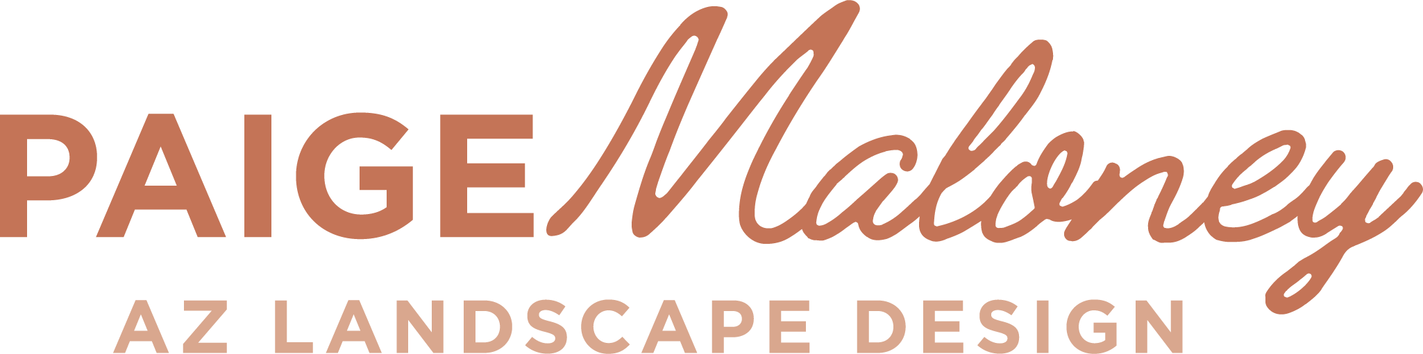 Logo for Paige Maloney, Arizona landscape designer